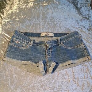 Hollister Distressed Button-Fly Denim Shorts